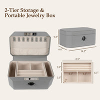 Biometric Fingerprint Lock Jewelry Safe, Diamond-Shaped Leather-Covered Security Box for Jewelry, Watches, Cash, Passports and Valuables