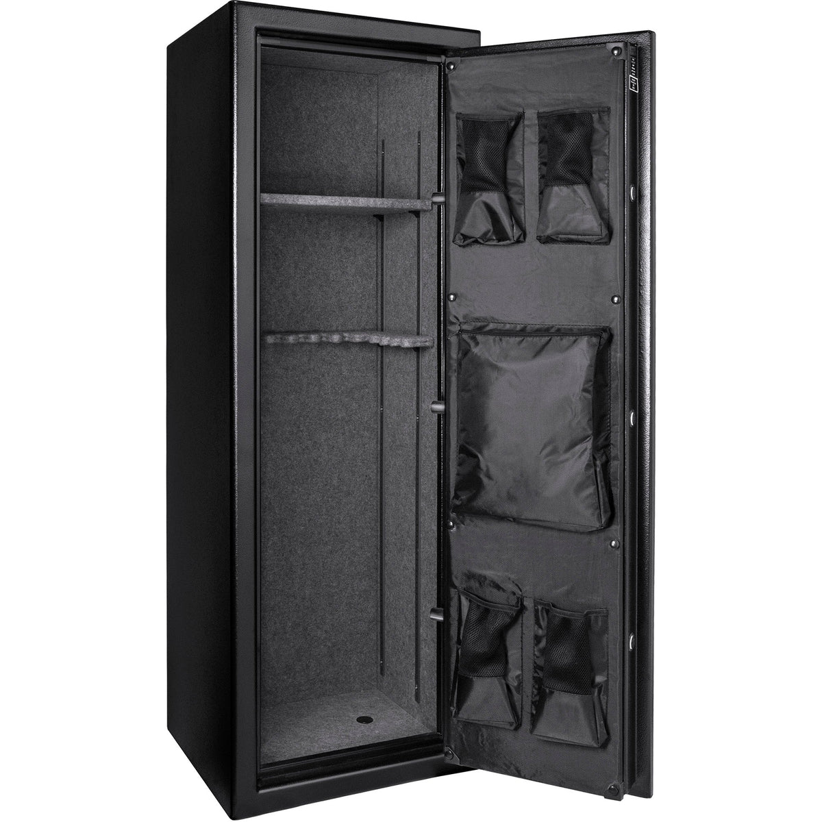 Barska Tall Fire Resistant Safe - 12.30 cu ft Exterior, 8.48 cu ft Interior, 14-Position Rifle Rack, Keypad with Backup Keys, Black