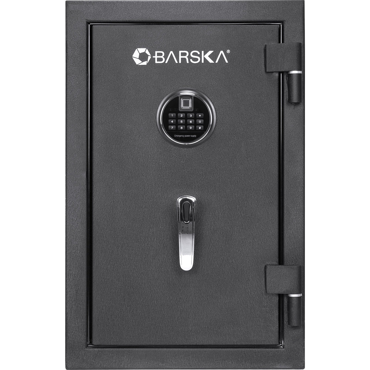 Barska Fire Resistant Biometric Safe - 3.51 cu ft Exterior, 2.02 cu ft Interior, Fingerprint and Keypad Entry, Matte Black
