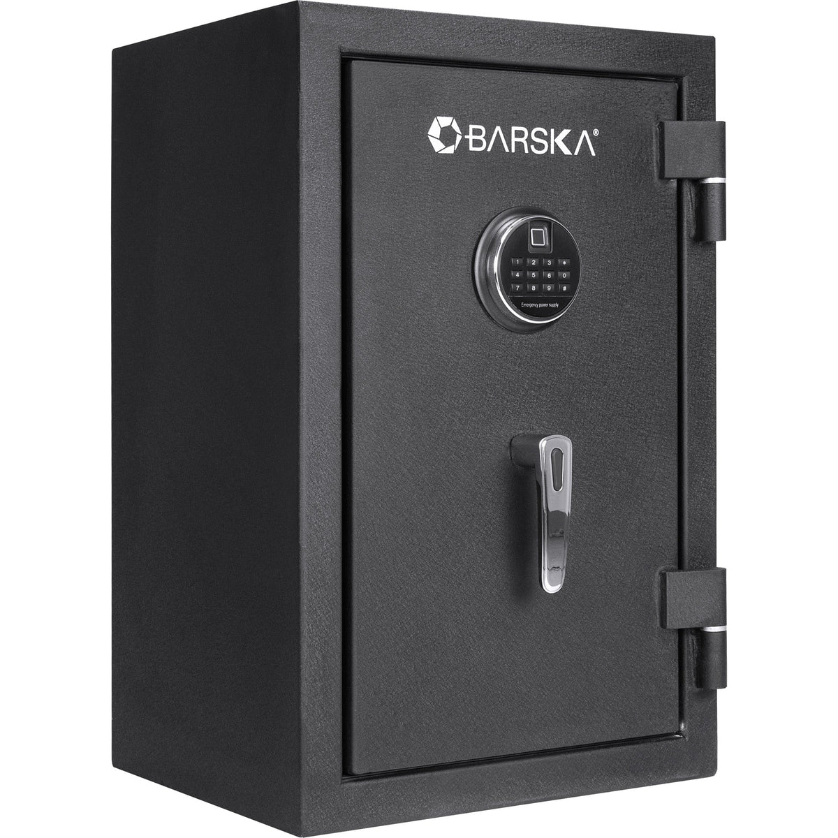 Barska Fire Resistant Biometric Safe - 3.51 cu ft Exterior, 2.02 cu ft Interior, Fingerprint and Keypad Entry, Matte Black