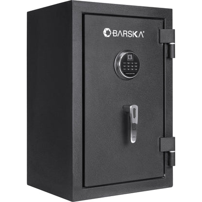 Barska Fire Resistant Biometric Safe - 3.51 cu ft Exterior, 2.02 cu ft Interior, Fingerprint and Keypad Entry, Matte Black