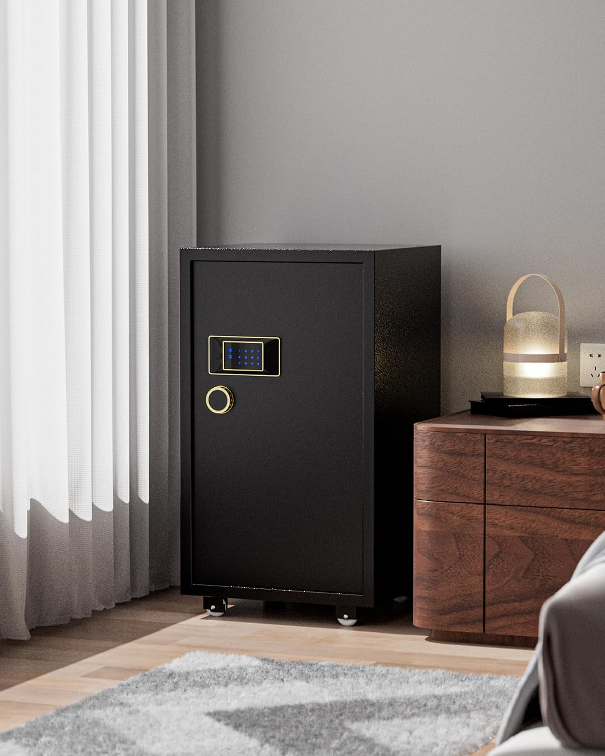 Large Safe for Home 7.2 Cu Ft, Touchscreen Digital Keypad Lock | Heavy Duty Steel Safe, 132 Lb, External Battery Backup, Jewelry & Document Storage, Home & Office Use
