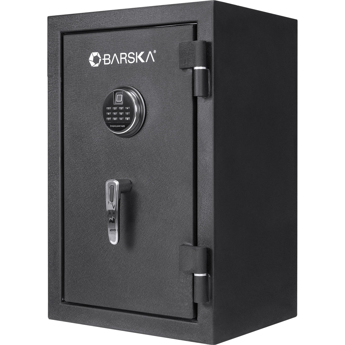 Barska Fire Resistant Biometric Safe - 3.51 cu ft Exterior, 2.02 cu ft Interior, Fingerprint and Keypad Entry, Matte Black