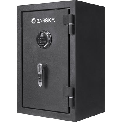 Barska Fire Resistant Biometric Safe - 3.51 cu ft Exterior, 2.02 cu ft Interior, Fingerprint and Keypad Entry, Matte Black