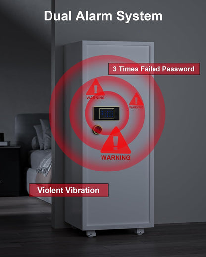 Extra Large Home Safe 17.6 Cu Ft, Touchscreen Digital Keypad Lock | 235 Lb Heavy Duty Steel Safe, Interior Lock Box, Backup Power, Mounting Holes, Jewelry & Valuables Storage, Home & Office Use