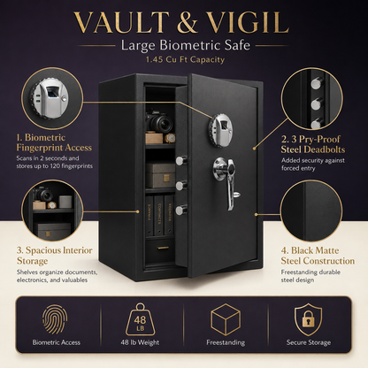 Barska Biometric Fingerprint, Fireproof Safe