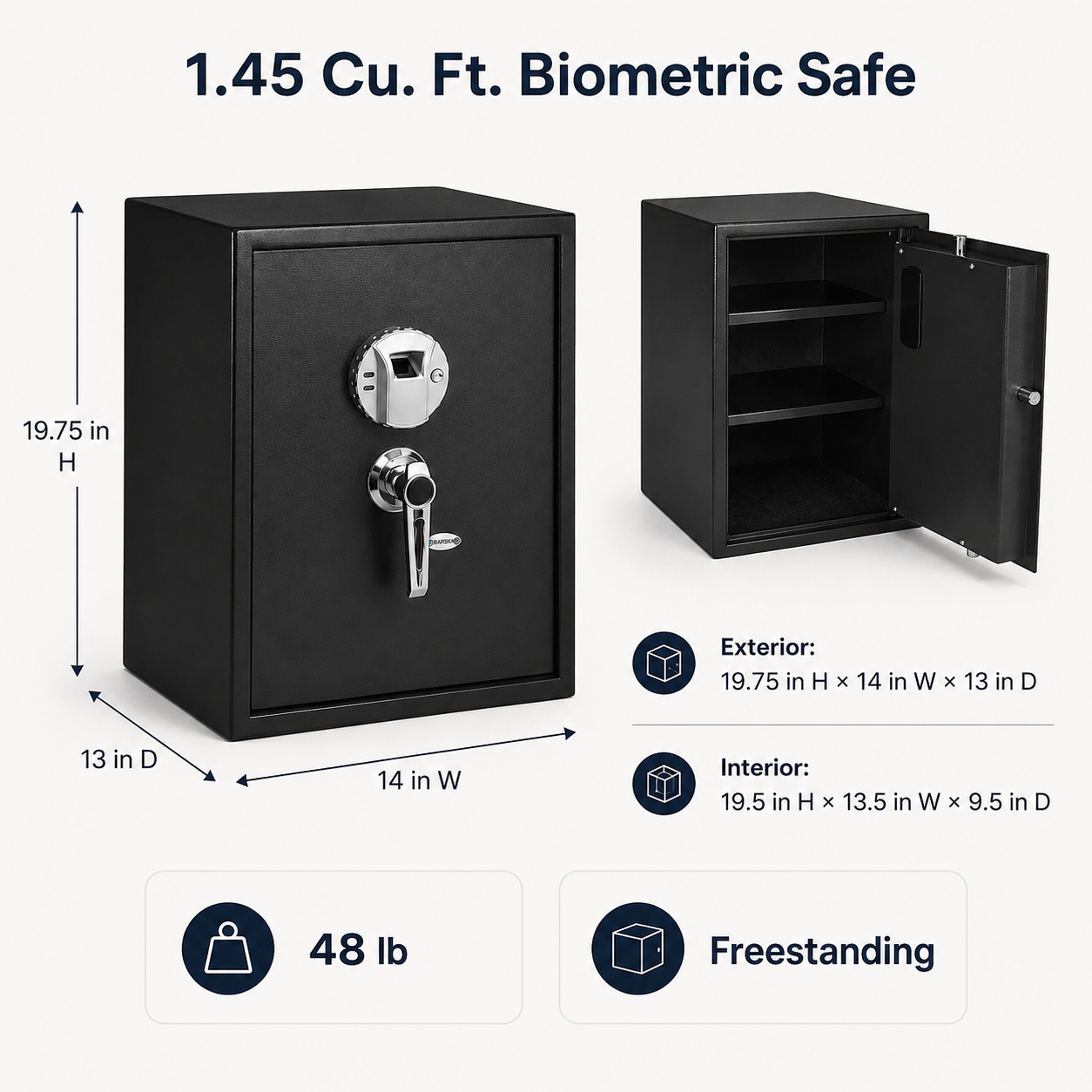 Barska Biometric Fingerprint, Fireproof Safe