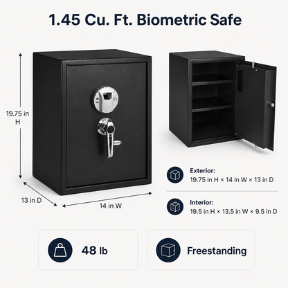 Barska Biometric Fingerprint, Fireproof Safe