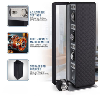 Heiden 4 Watch Winder Tower