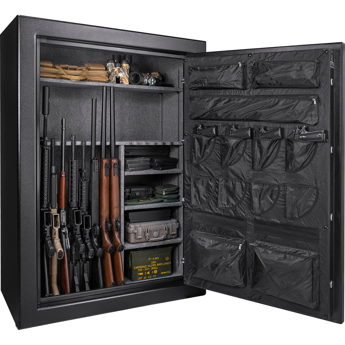 Barska Tall Fire Resistant Safe - 19.97 cu ft Interior, Keypad, 45-Gun Capacity, Black, AX12220