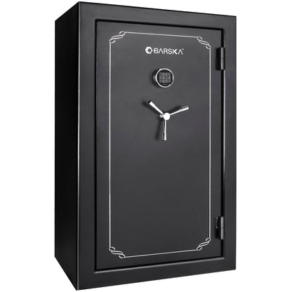 Barska Tall Fire Resistant Safe - 19.97 cu ft Interior, Keypad, 45-Gun Capacity, Black, AX12220