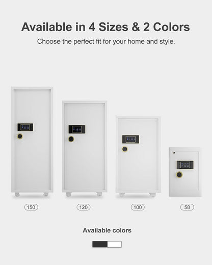 Large Heavy Duty Home Safe 11.5 Cu Ft, Touchscreen Digital Keypad | 180 Lb Solid Steel Safe, 3 Adjustable Shelves, Interior Lock Box, LED Light, Jewelry & Valuables Storage, Closet & Home Use
