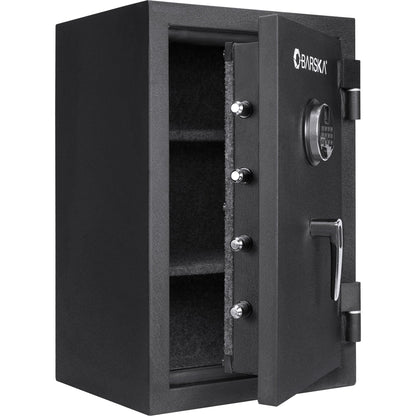 Barska Fire Resistant Biometric Safe - 3.51 cu ft Exterior, 2.02 cu ft Interior, Fingerprint and Keypad Entry, Matte Black